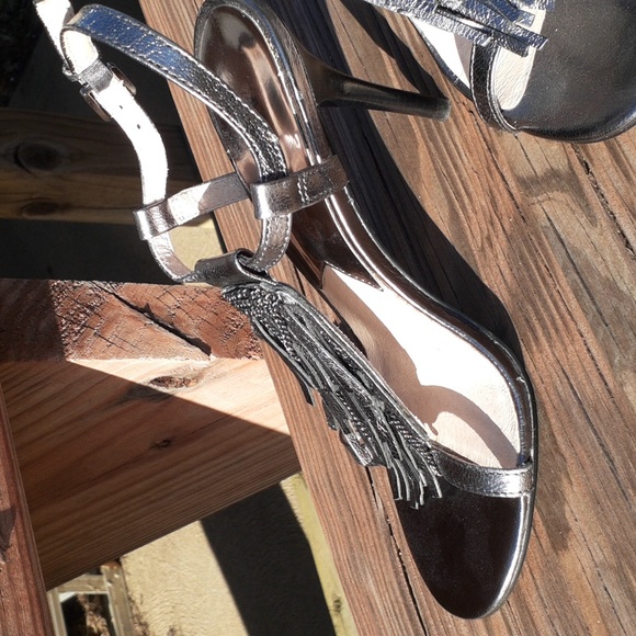 Michael Kors Silver Fringe Sandal - Picture 2 of 8